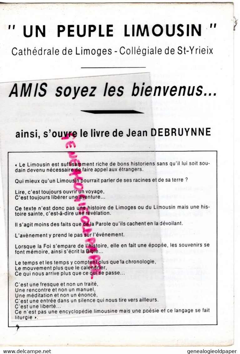 87-19-23- UN PEUPLE LIMOUSIN- JEAN DEBRUYNNE-LIMOGES  SAINT YRIEIX LA PERCHE- SAINT MARTIAL A NOS JOURS-OSTENSIONS 1981 - Limousin