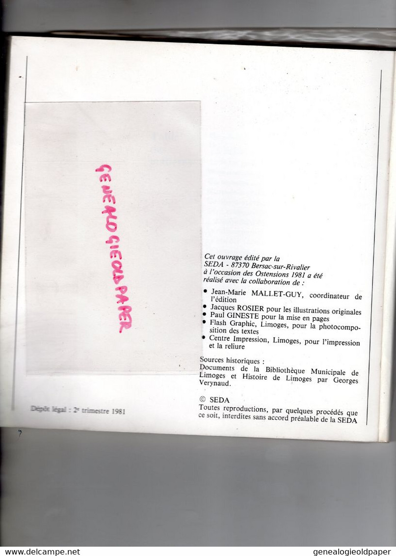 87-19-23- UN PEUPLE LIMOUSIN- JEAN DEBRUYNNE-LIMOGES  SAINT YRIEIX LA PERCHE- SAINT MARTIAL A NOS JOURS-OSTENSIONS 1981 - Limousin