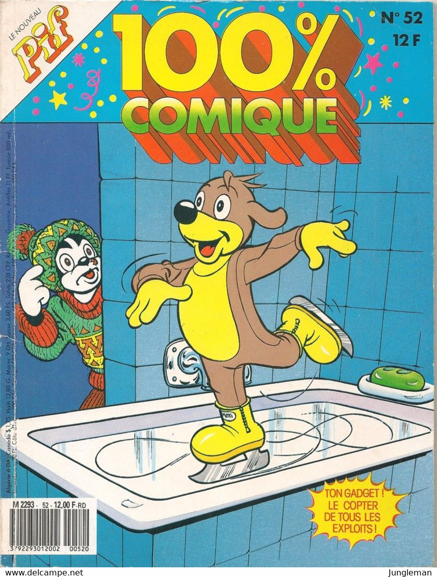 Pif 100 % Comique N° 52 - Editions S.A.V.M.S Publications - Ludo, Couik, Placid & Muzo, Surplouf, Horace, Léo - Déc 1987 - Pif & Hercule