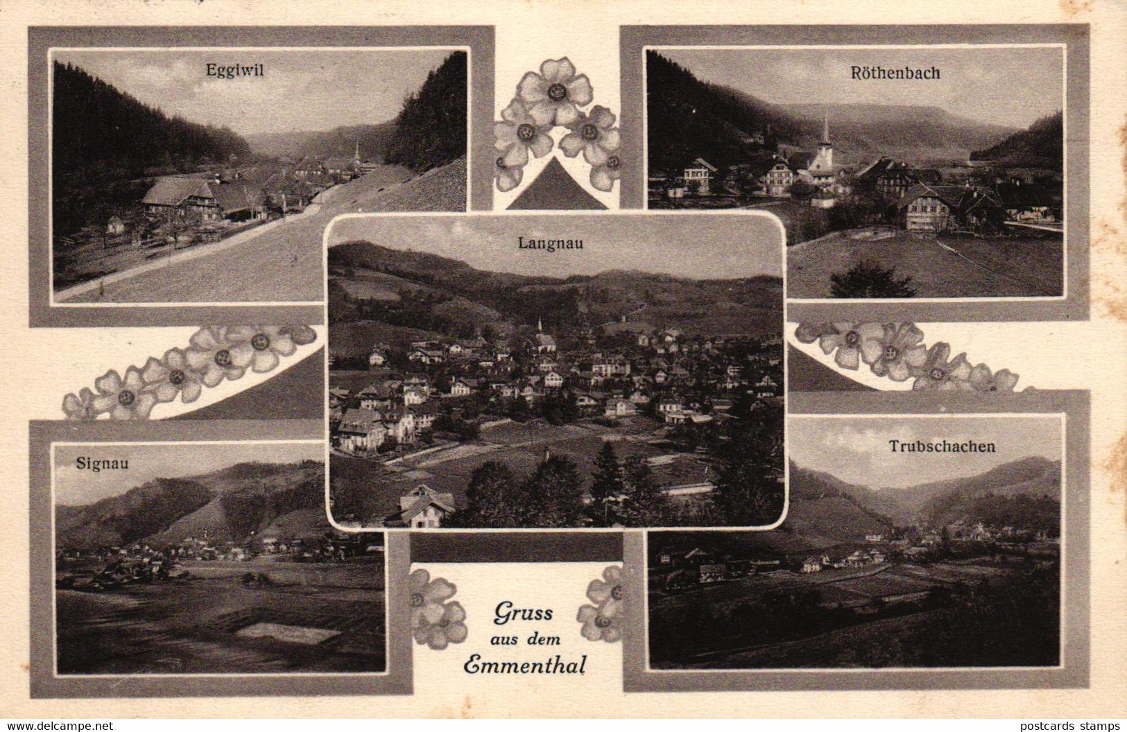 "Gruss Aus Dem Emmenthal", Mehrbild-AK Mit Verschiedenen Orten, 1923 In Langnau Versandt - Langnau Im Emmental