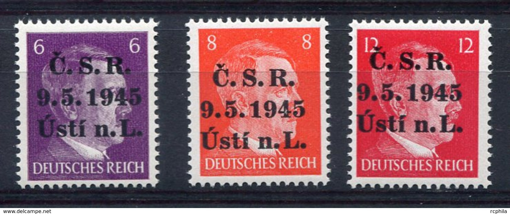 RC 15497 - LIBERATION DE LA TCHECOSLOVAQUIE 1945 ALLEMAGNE HITLER SURCHARGÉS CSR 9.5.1945 USTI N.L. NEUF ** - TB - Unused Stamps