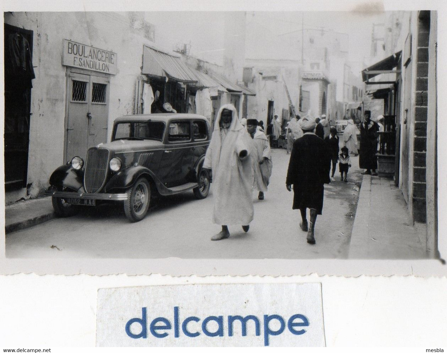 Photo Ancienne -  MOGADOR  ( Maroc)   Boulangerie  F. SANDILLON -  Voiture Ancienne -   Avril 1935 - Afrique