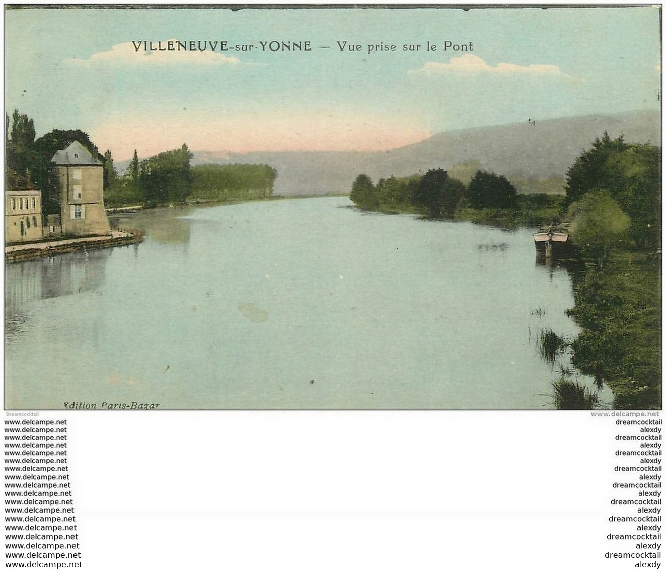 89 VILLENEUVE SUR YONNE. Vue Prise Sur Le Pont 1923 - Villeneuve-sur-Yonne