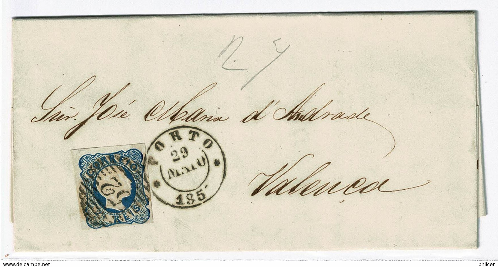 Portugal, 1857, # 12, Porto-Valença - Covers & Documents