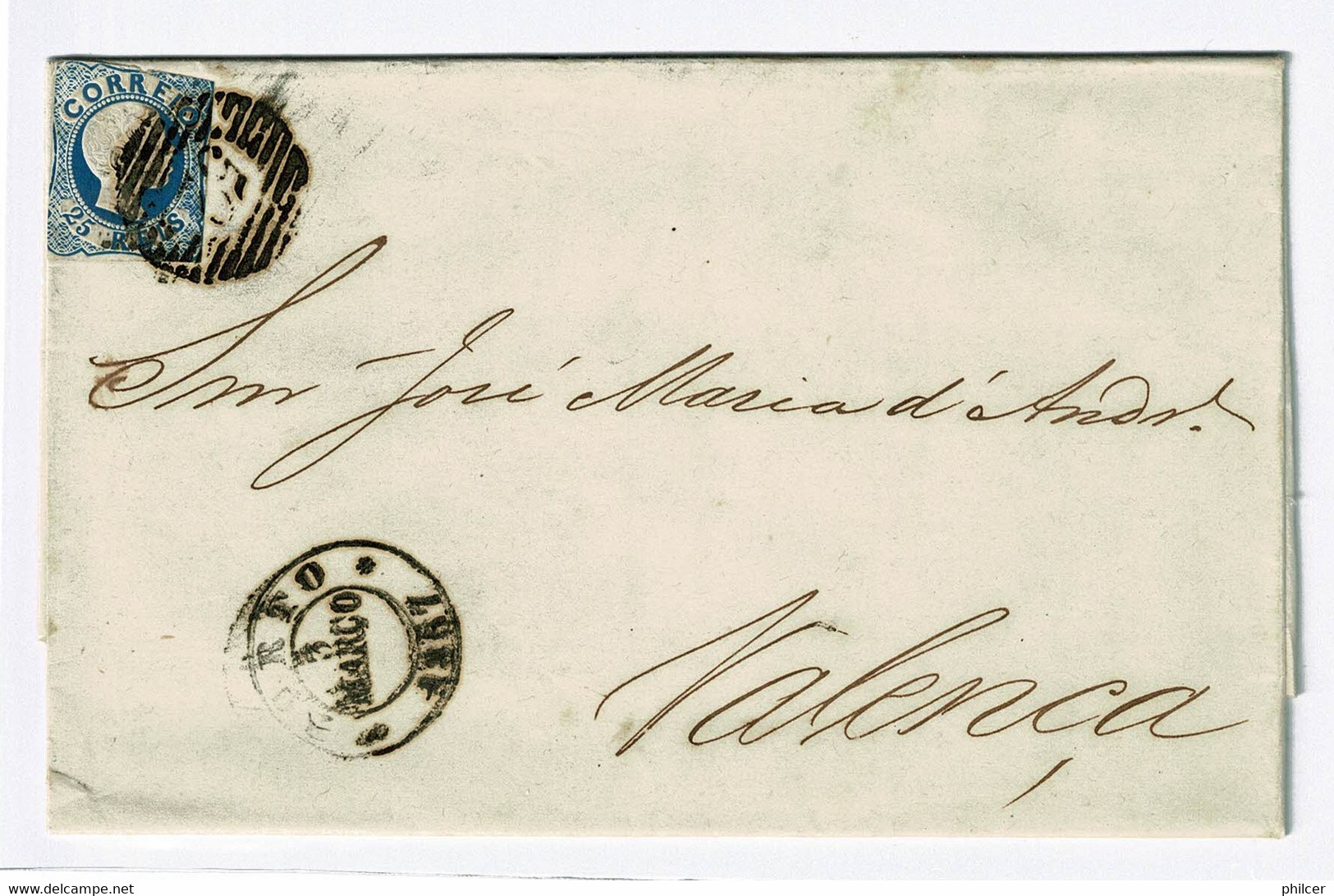 Portugal, 1857, # 12, Porto-Valença - Covers & Documents