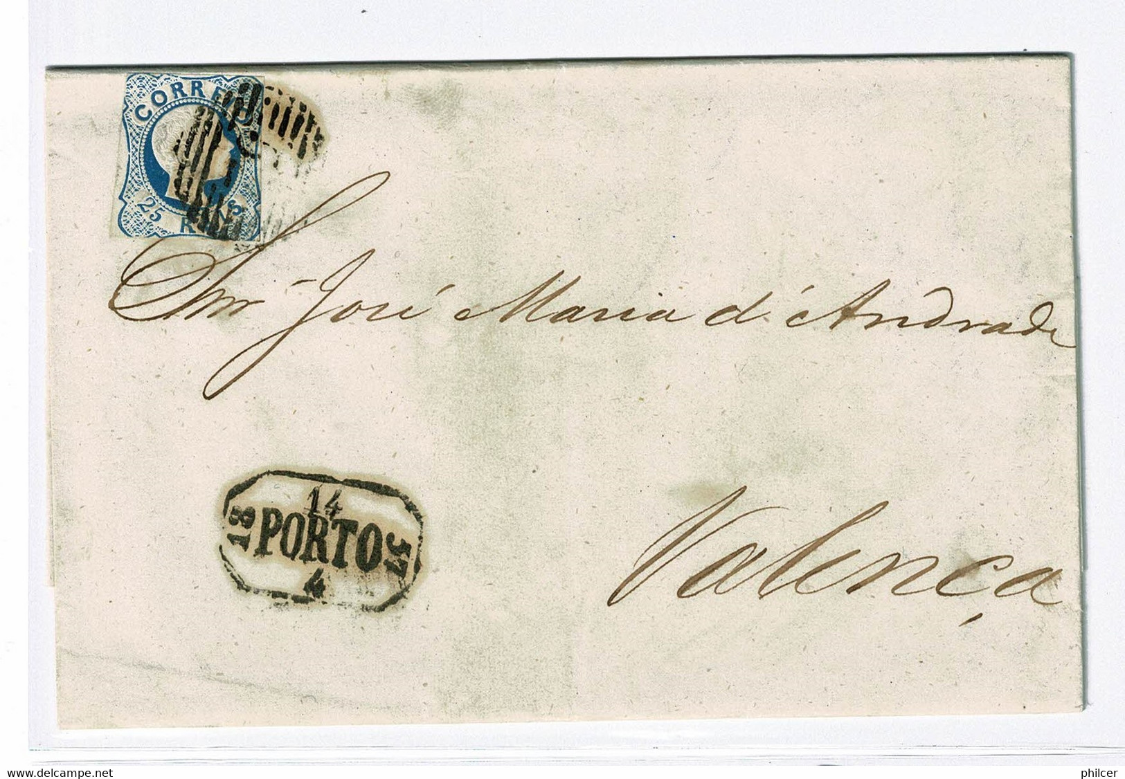 Portugal, 1857, # 12, Porto-Valença - Lettres & Documents