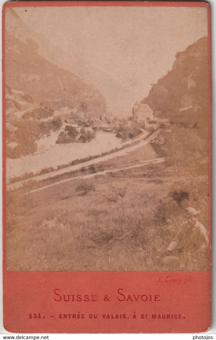 Rare CDV Suisse Et Savoie Entrée Du Valais à Saint Maurice   N° 131 - Lugares