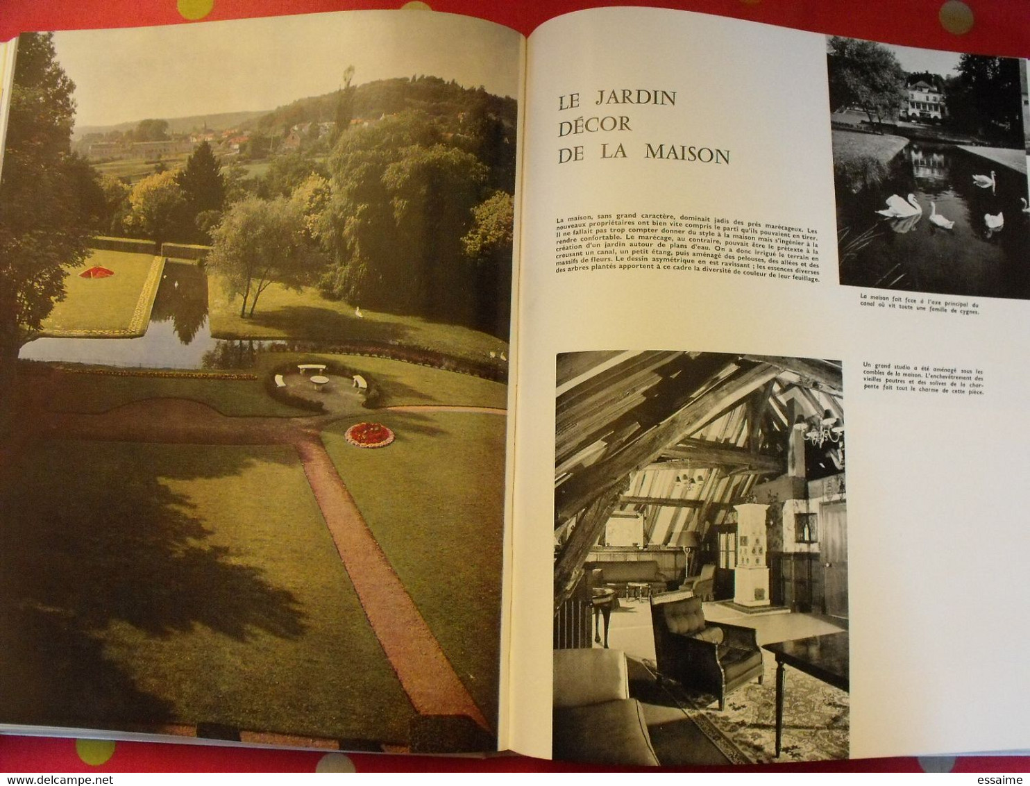 décoration de France "à la campagne". plaisir de france vers 1950-60. très illustré. beau livre avec emboitage