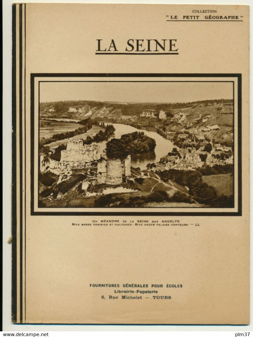 Couverture De Cahier D'Ecolier - La Seine - Librairie-Papeterie, Tours - Protège-cahiers