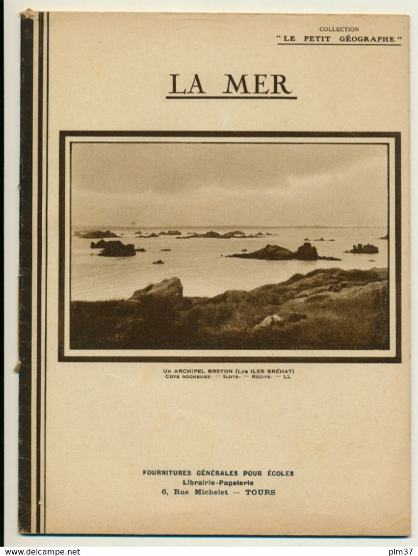 Couverture De Cahier D'Ecolier - La Mer, Bréhat - Librairie-Papeterie, Tours - Protège-cahiers