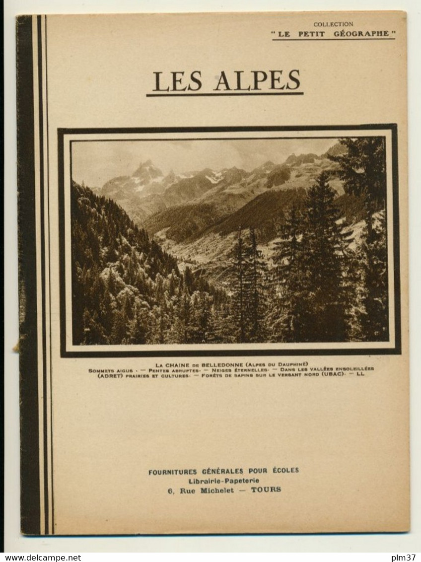 Couverture De Cahier D'Ecolier - Les Alpes, Massif De Belladonne - Librairie-Papeterie, Tours - Protège-cahiers