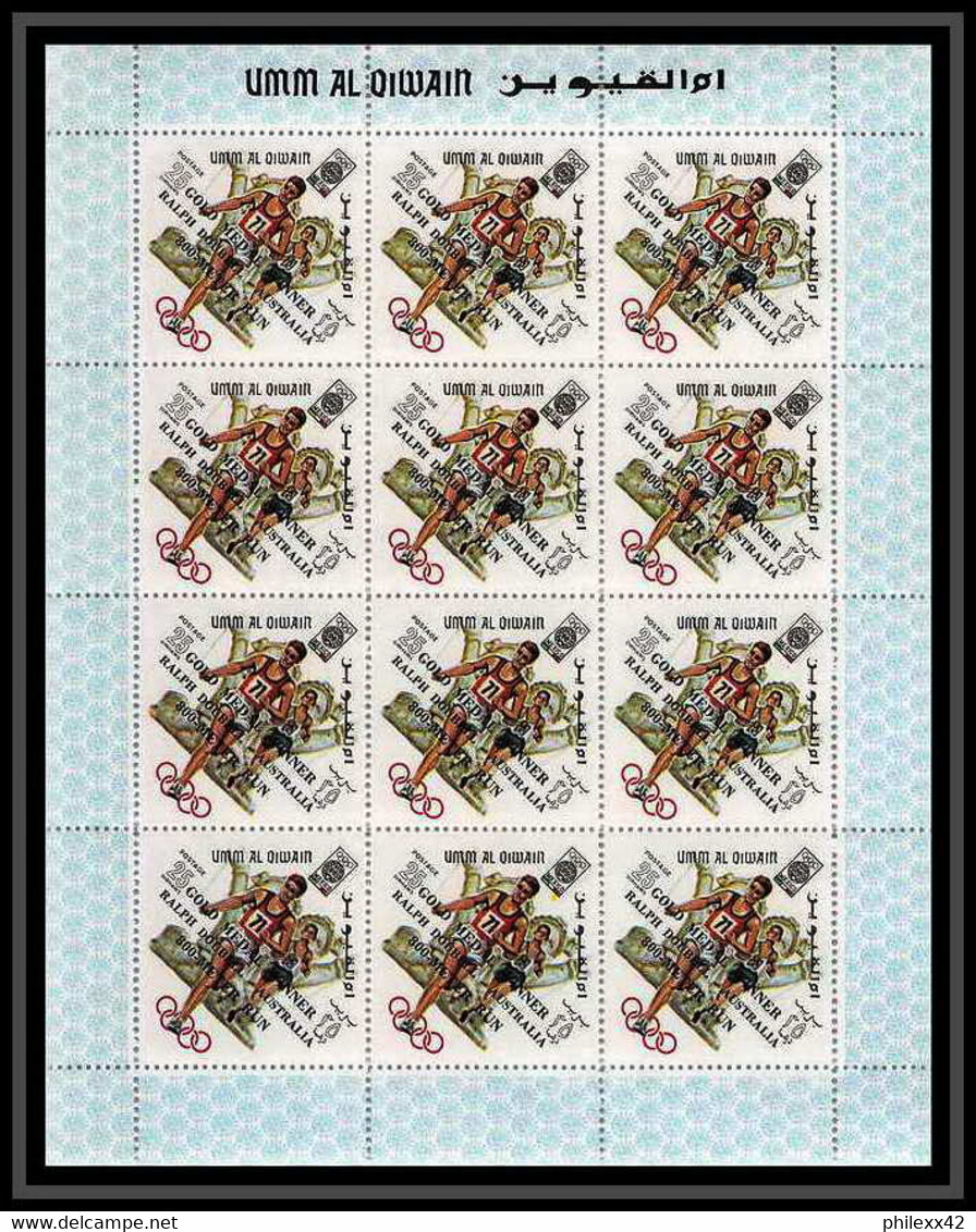 220d Umm al Qiwain MNH ** N° 28 /293 B non dentelé imperf)overprint jeux olympiques olympic games mexico feuilles sheets