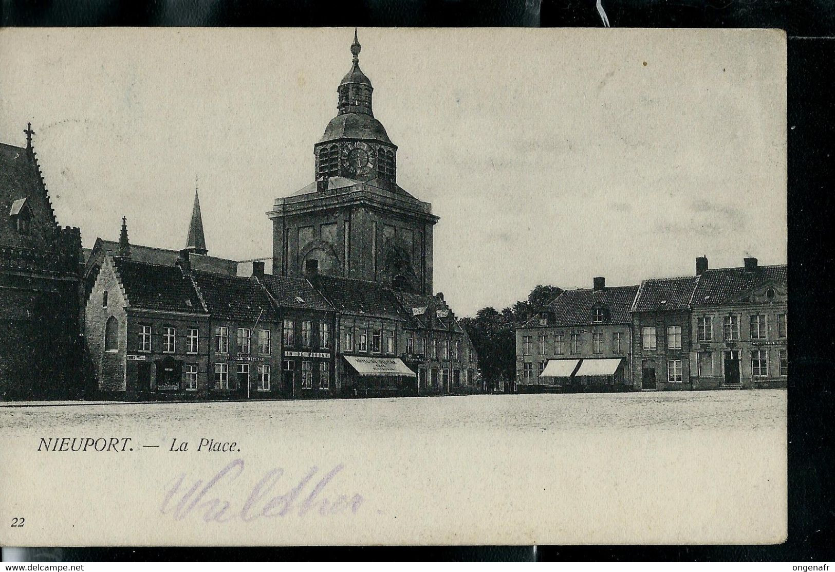 CP (Nieuport: La Place) Obl. NIEUPORT - BAINS 08/08/1904 - Landpost (Ruralpost)