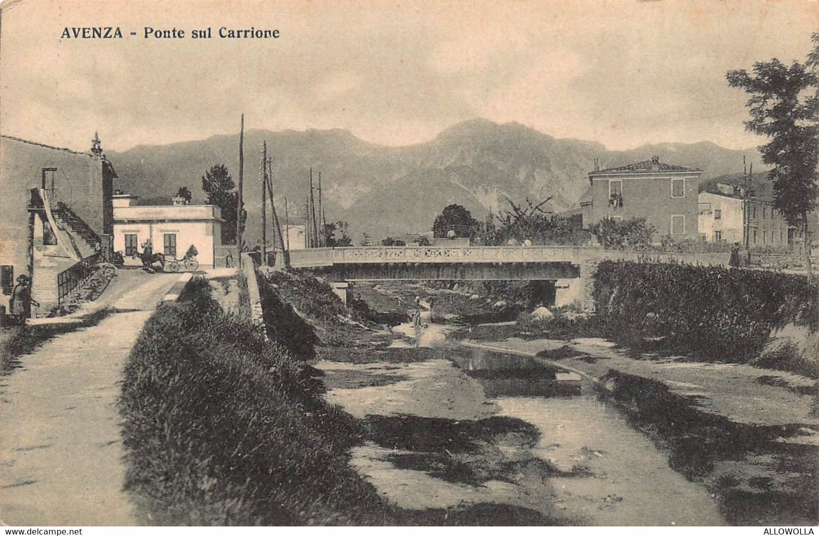 13701" AVENZA-PONTE SUL CARRIONE "ANIMATA-VERA FOTO-CART. POST. NON SPEDITA - Carrara