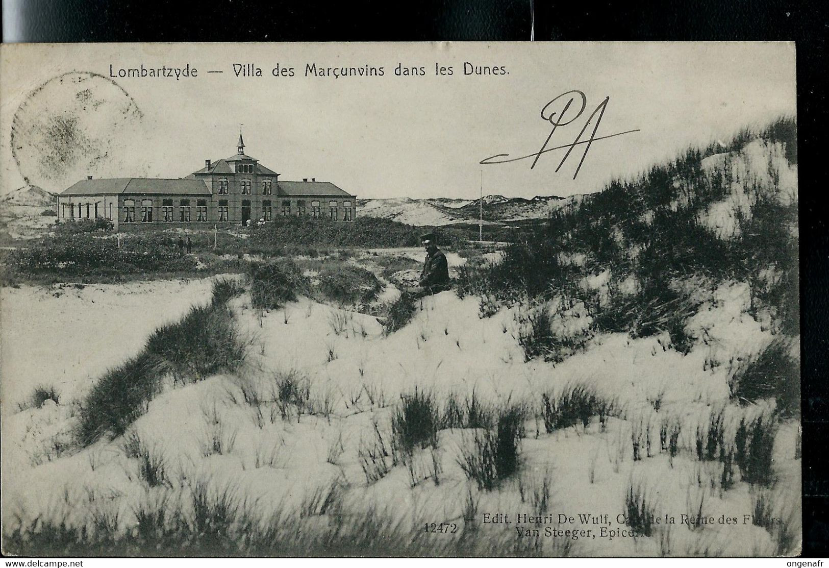 CP (Lombartzyde : Villa Des Marçunvins Dans Les Dunes) Obl. WESTENDE ( BAINS ) 1906 - Correo Rural
