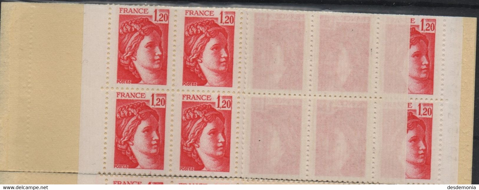 France Maury Carnet 413a (Yvert 1974-C4a) ** Sabine De Gandon Conf 8 (petit) Gomme Mate Daté Du 29.12.1978 - Carnets