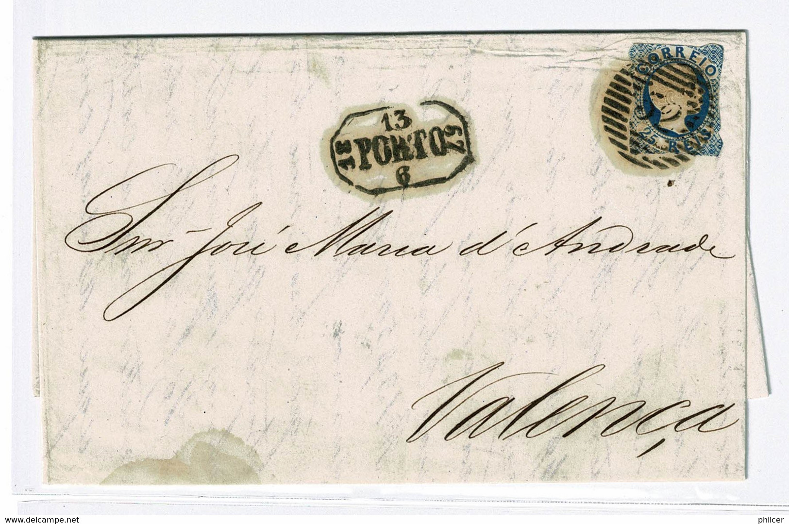 Portugal, 1857, Porto-Valença - Lettres & Documents