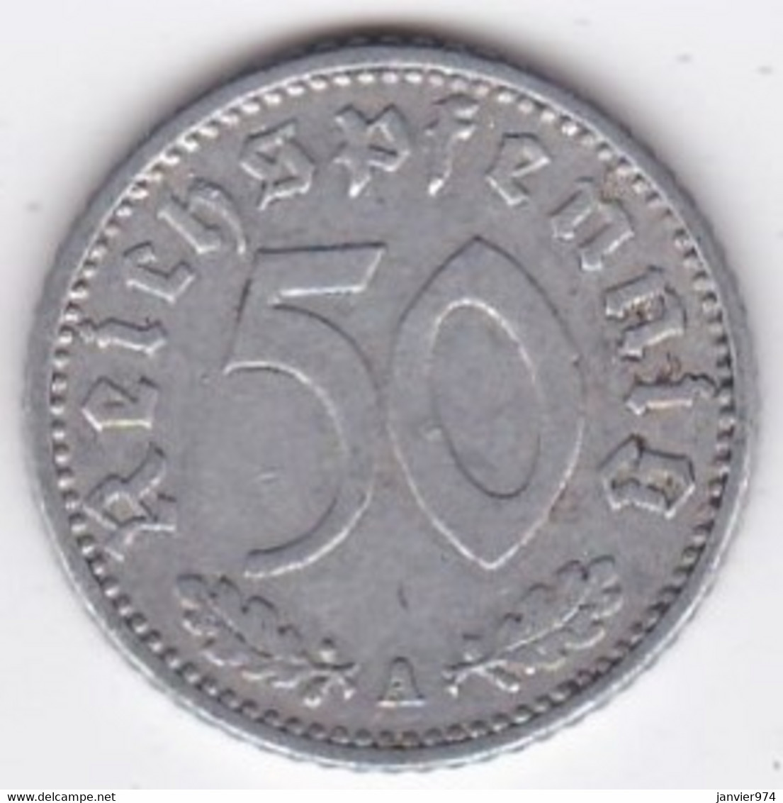 50 Reichspfennig 1942 A BERLIN. Aluminium - 50 Reichspfennig