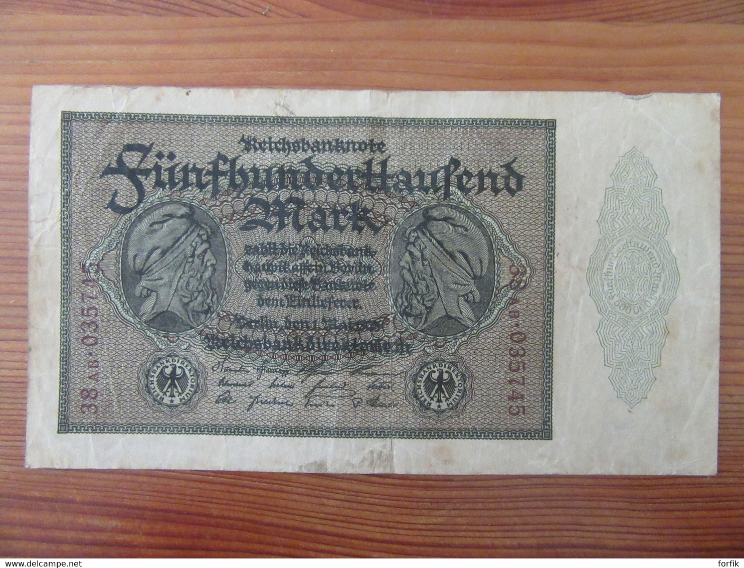 Allemagne - Billet 500 000 / Fünfhunderttausend Mark 1923 - 500.000 Mark