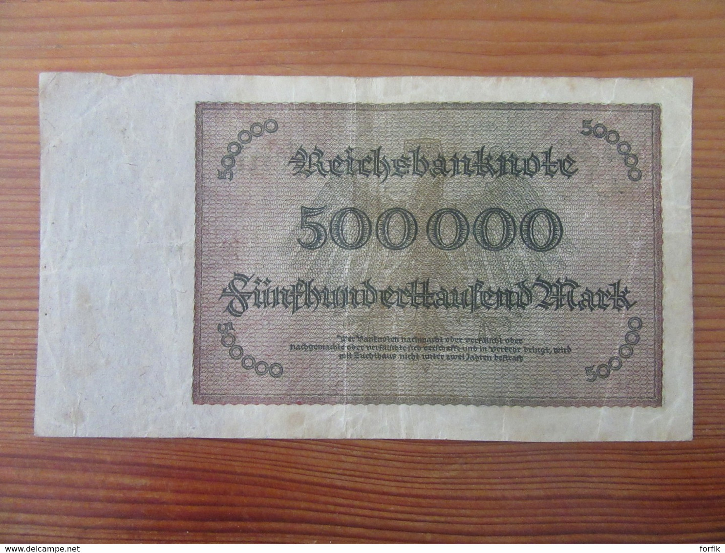 Allemagne - Billet 500 000 / Fünfhunderttausend Mark 1923 - 500000 Mark