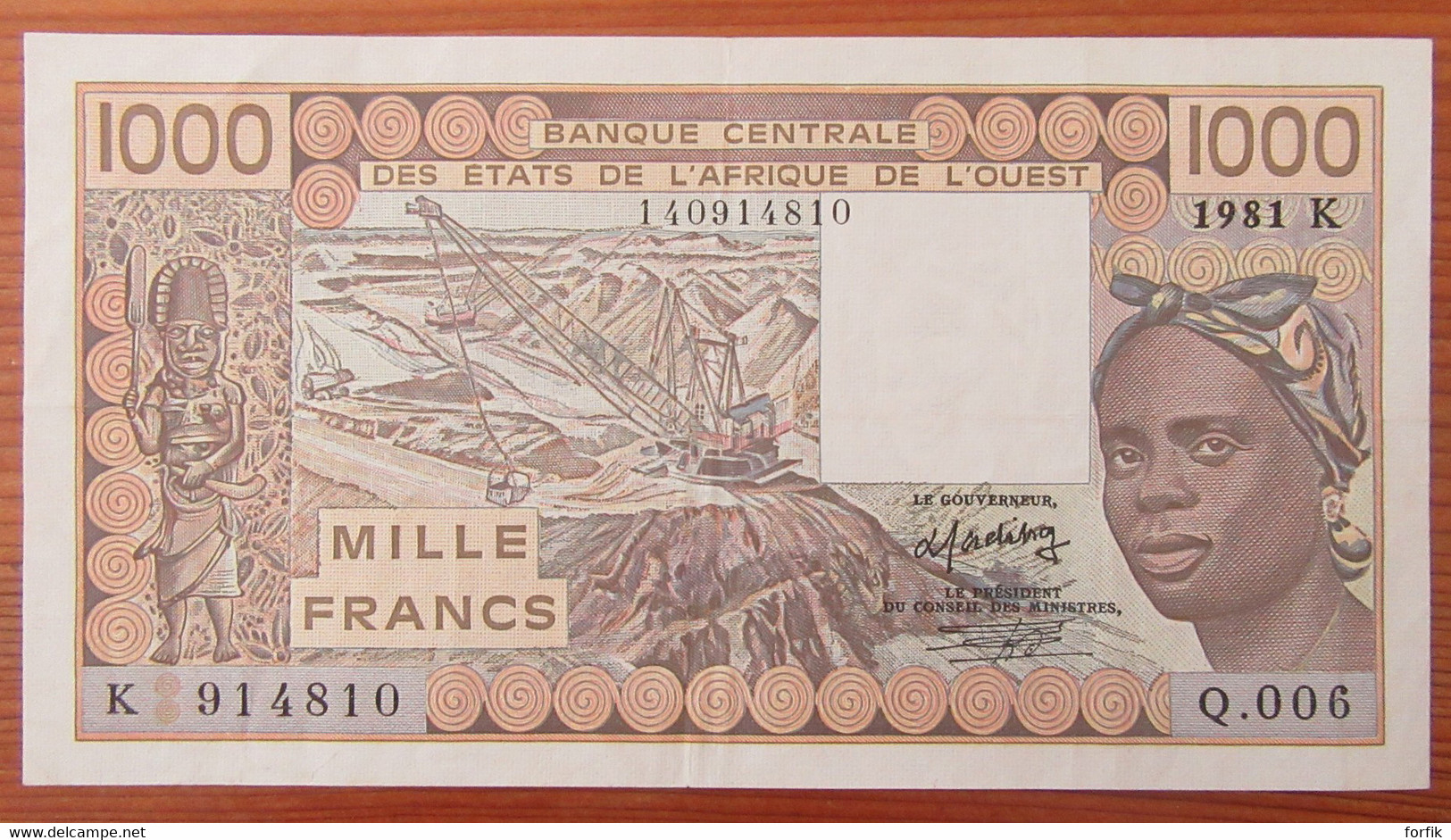 Etats De L'Afrique De L'Ouest - Billet 1000 Francs 1981 - Estados De Africa Occidental