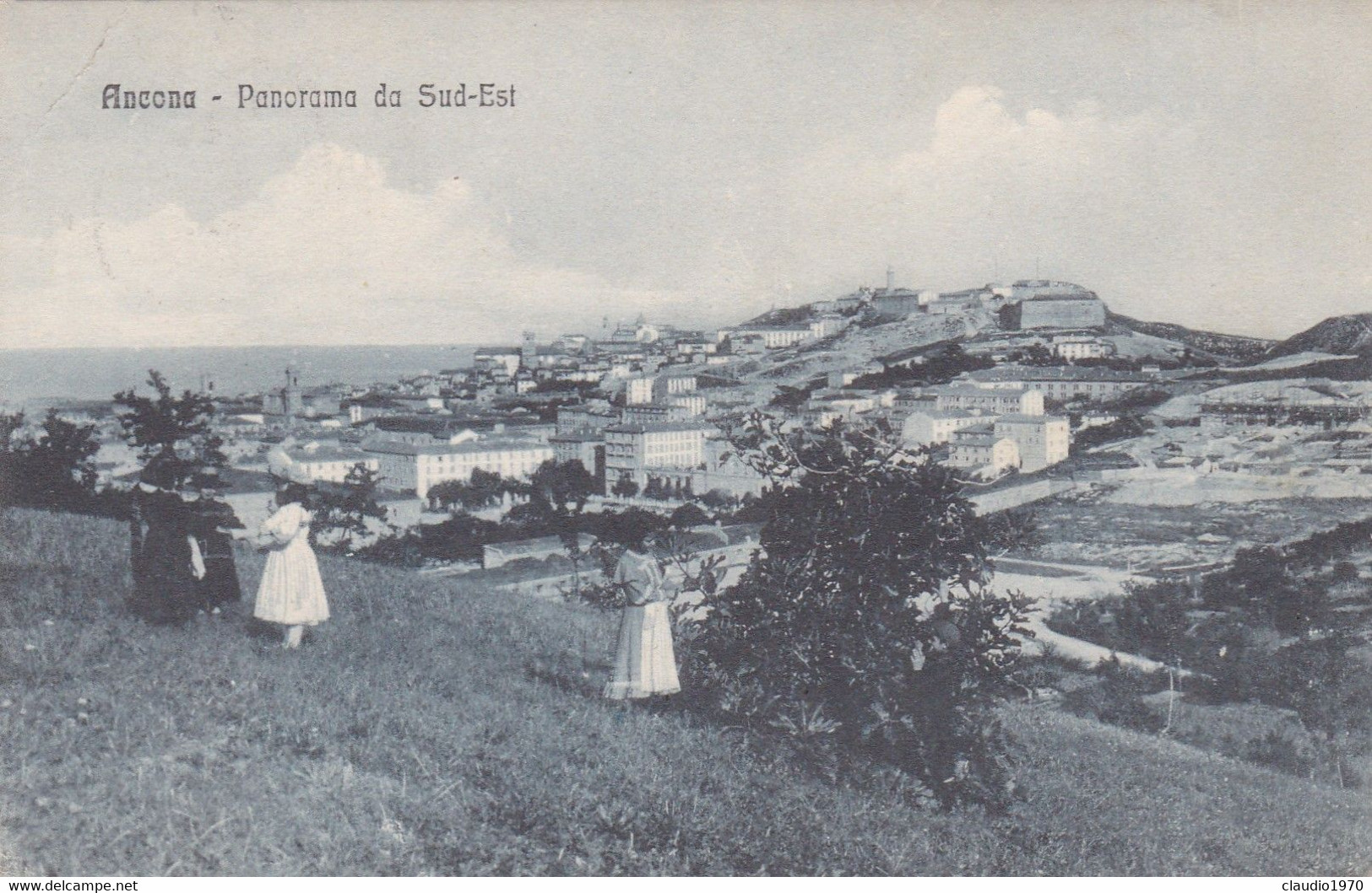 ANCONA - CARTOLINA - PANORAMA DA SUD-EST - VG. PER MILANO - Ancona