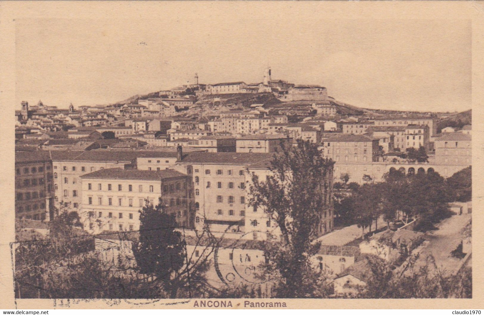 ANCONA - CARTOLINA - PANORAMA - VG. PER MILANO - Ancona