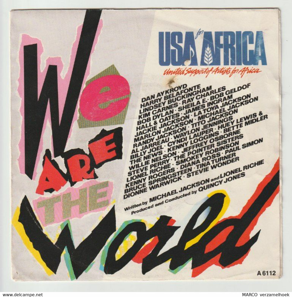 45T Single USA For AFRICA - We Are The World Michael Jackson-lionel Richie-bruce Springsteen - Ediciones Limitadas