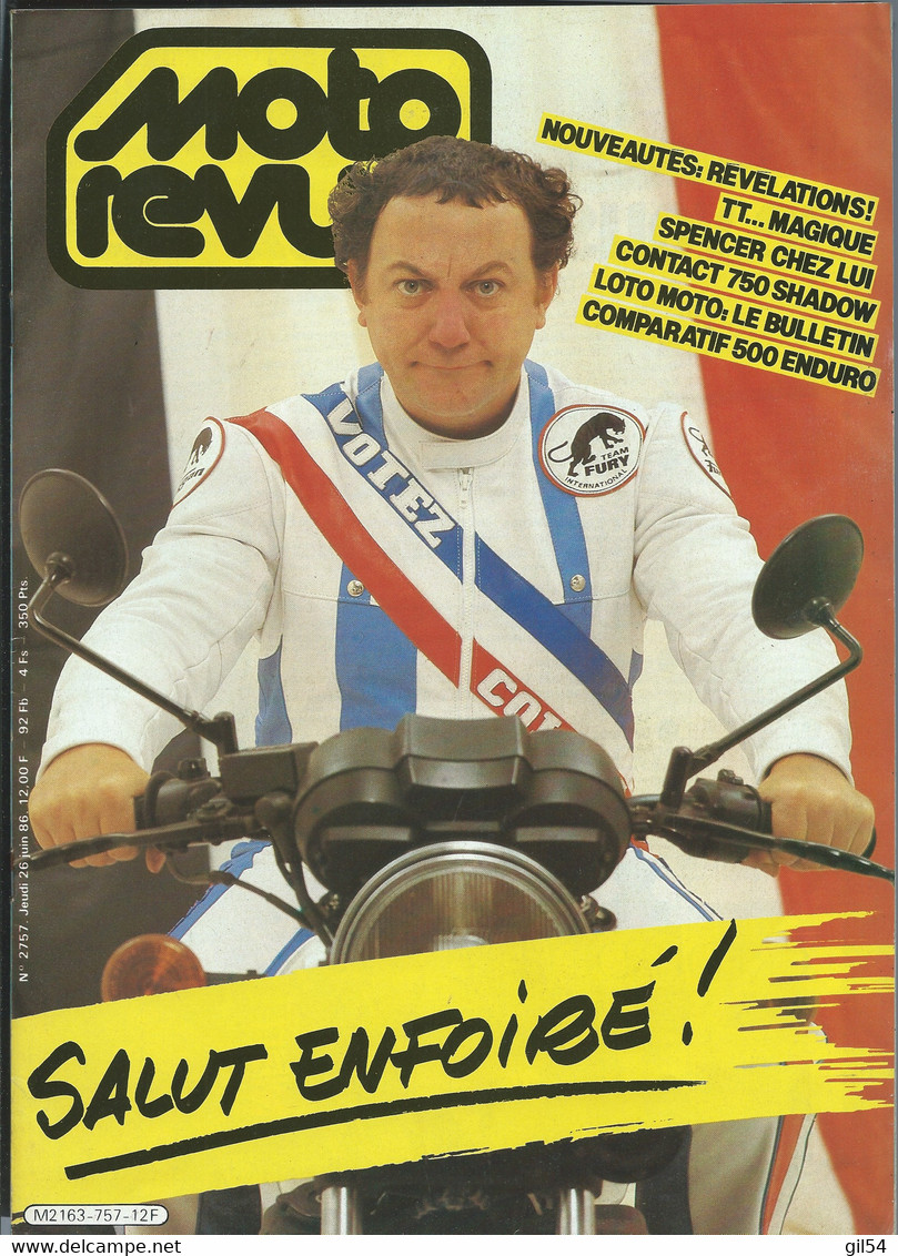 Moto Revue - N° 2757 - 26/06/1986  -  MORT DE COLUCHE  - Moto33 - Motorfietsen