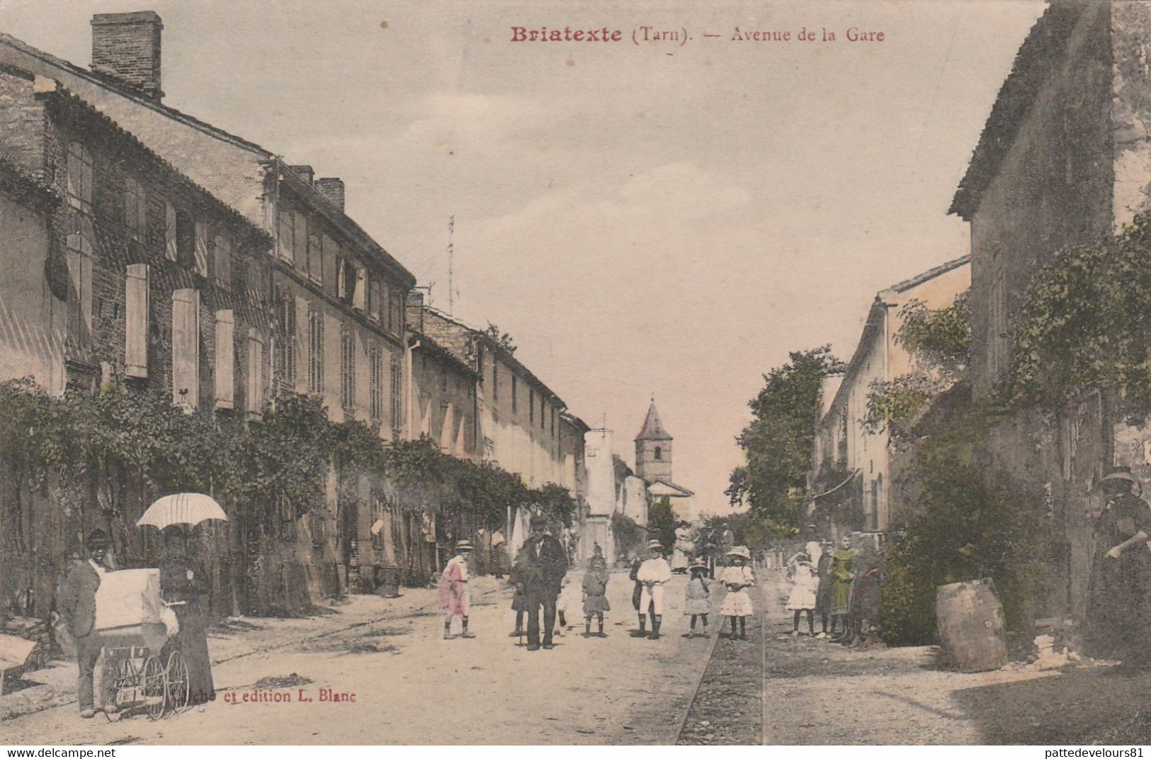 CPA (81) BRIATEXTE Avenue De La Gare  2 Scans - Other & Unclassified