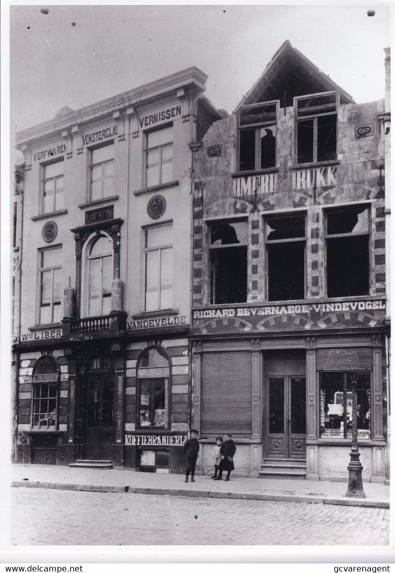 OUDENAARDE FOTO VAN OUDE CLICHE 1914 - 1918  - 18 X 13 CM - Oudenaarde