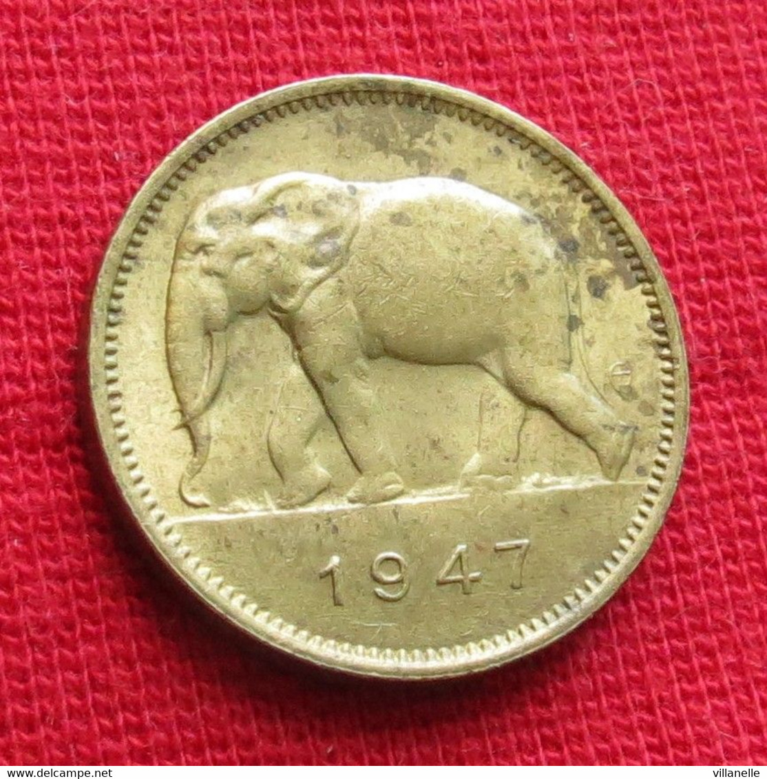 Congo Belgian 2 Franc 1947 Belgish  Wºº - 1934-1945: Leopold III