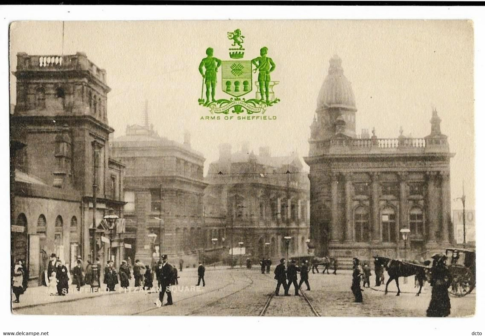 SHEFFIELD  (GB) Fitzalan Square With Arms Of Sheffied Ed. Raphael Tuck - Sheffield