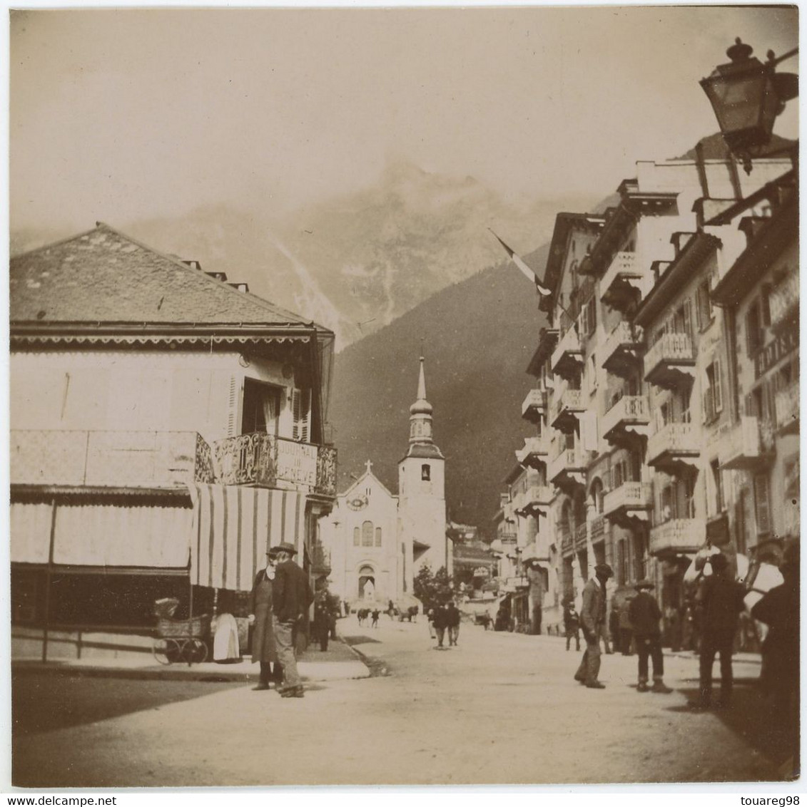 Chamonix-Mont-Blanc (Haute-Savoie). Église Saint-Michel. Tirage Citrate Circa 1900. - Places