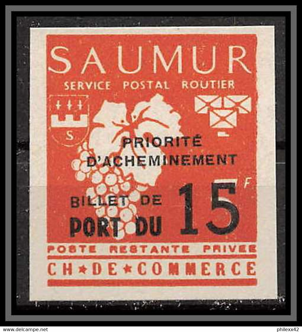 85540/ Grève De Saumur 1953 Essai Non Dentelé Imperf Surcharge - Andere & Zonder Classificatie