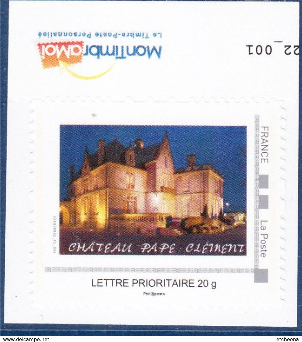 Château Pape Clément Pessac 10ème Salon Philatélique TVP LP 20g Le Château La Nuit Avec Bord De Feuille - Unused Stamps