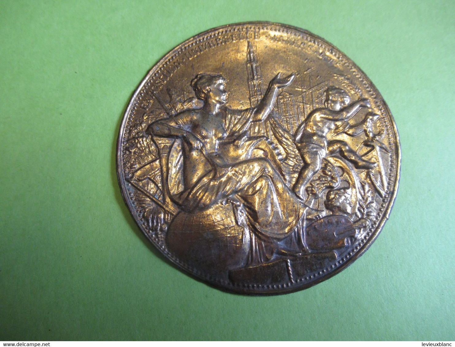 Repro.  De Médaille D'expo. Pour Encadrement/Feuille Laiton Et Cuir Emboutis/Anvers/Ch WIENER/1894   MED401 - Belgium