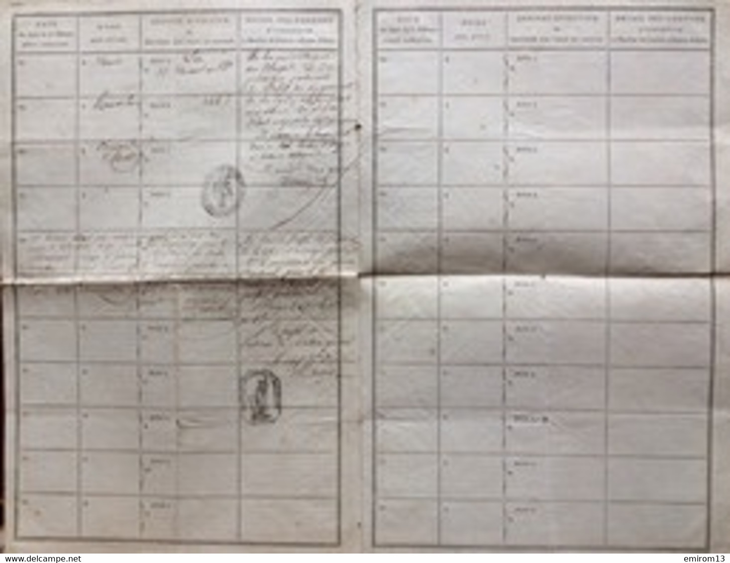 Feuille De Route De Sous Officier Et Soldat Place De Bruges Vers Lille 16eme Division Militaire 1810 - Documenti