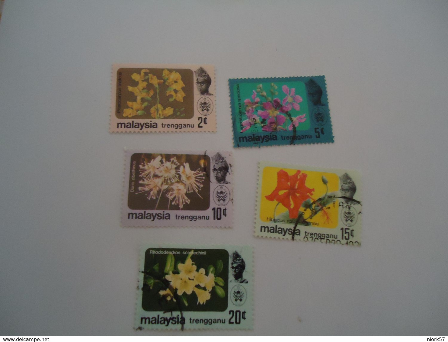 TRENGGANU   MALAYSIA USED STAMPS FLOWERS - Trengganu