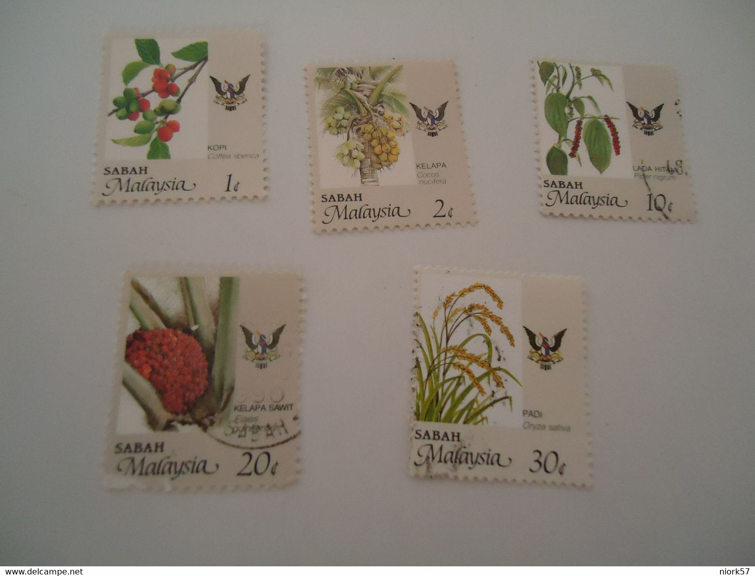 SABAH   MALAYSIA USED STAMPS FLOWERS - Sabah