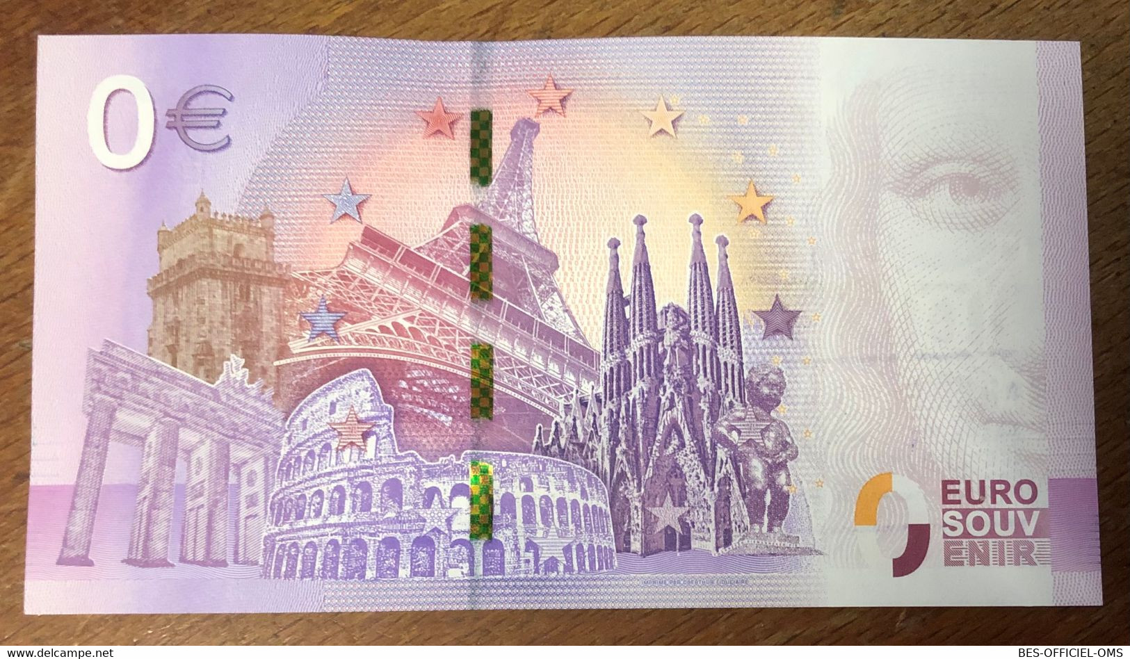 2017 BILLET 0 EURO SOUVENIR DPT 93 LE BOURGET MUSÉE DE L'AIR LE CONCORDE + TAMPON ZERO 0 EURO SCHEIN BANKNOTE MONEY BANK - Essais Privés / Non-officiels