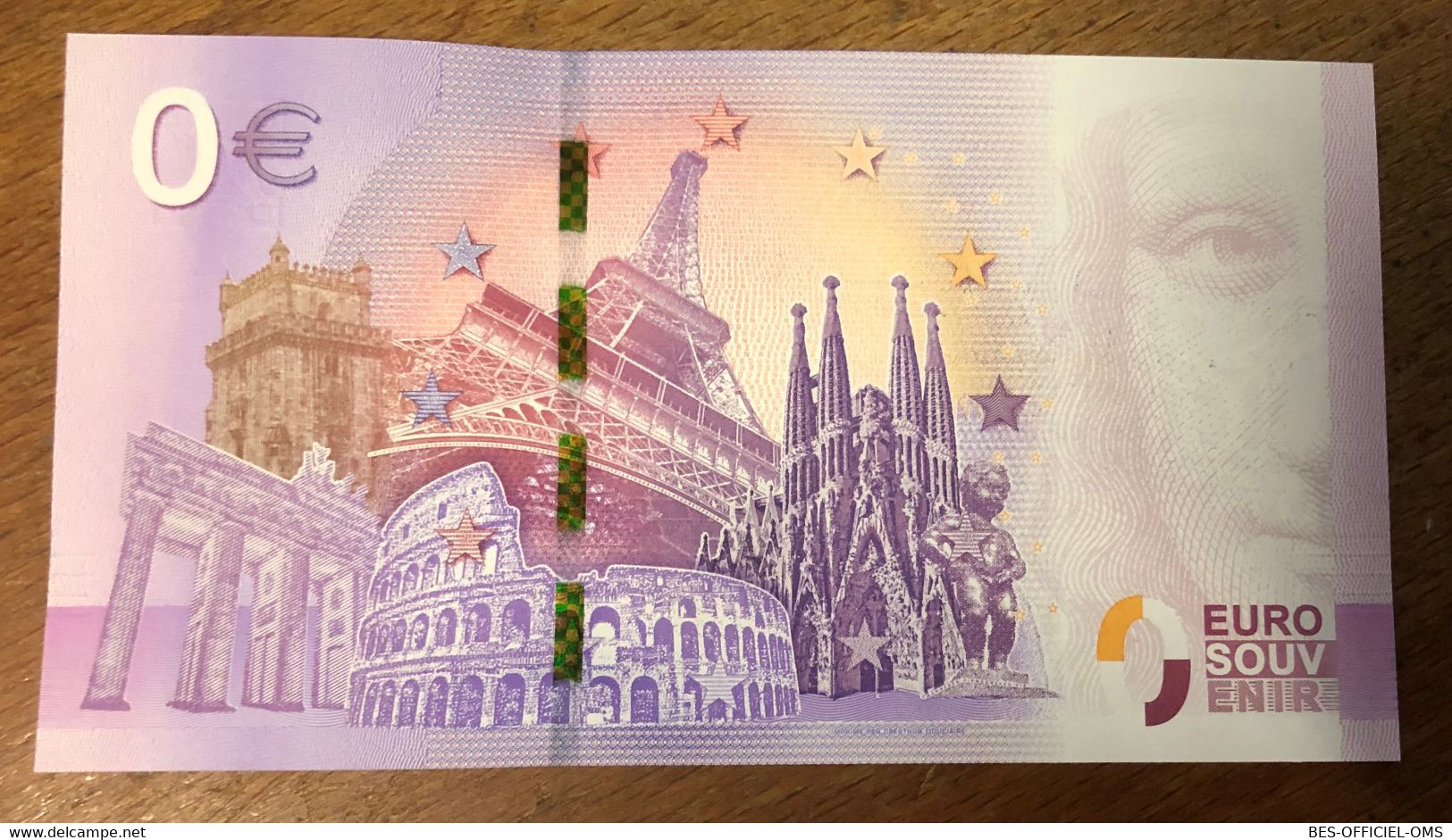 2017 BILLET 0 EURO SOUVENIR DPT 93 LE BOURGET MUSÉE DE L'AIR LE CONCORDE + TAMPON ZERO 0 EURO SCHEIN BANKNOTE MONEY BANK - Essais Privés / Non-officiels