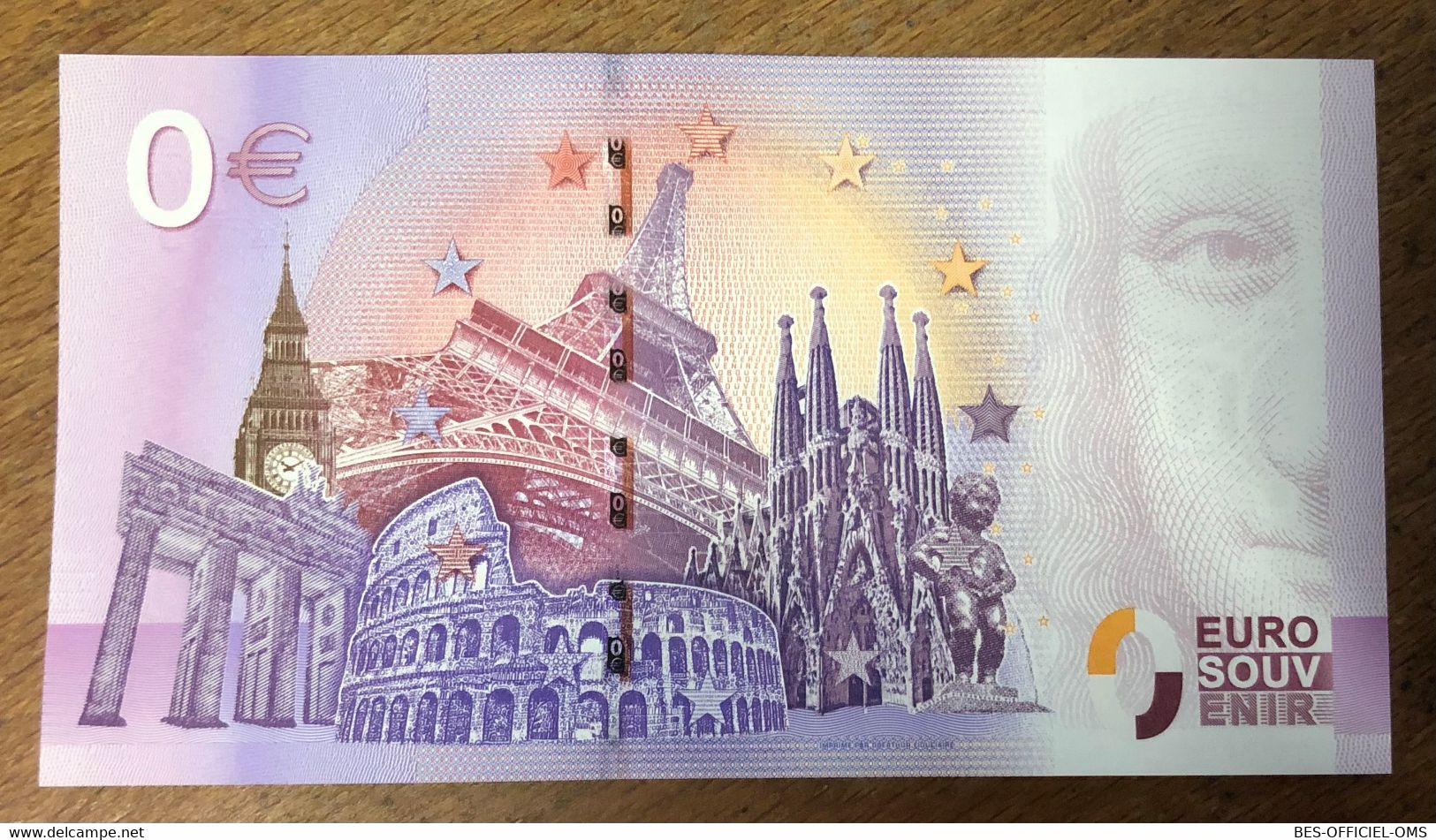 2017 BILLET 0 EURO SOUVENIR DPT 87 ORADOUR-SUR-GLANE + TAMPON ZERO 0 EURO SCHEIN BANKNOTE PAPER MONEY BANK - Pruebas Privadas