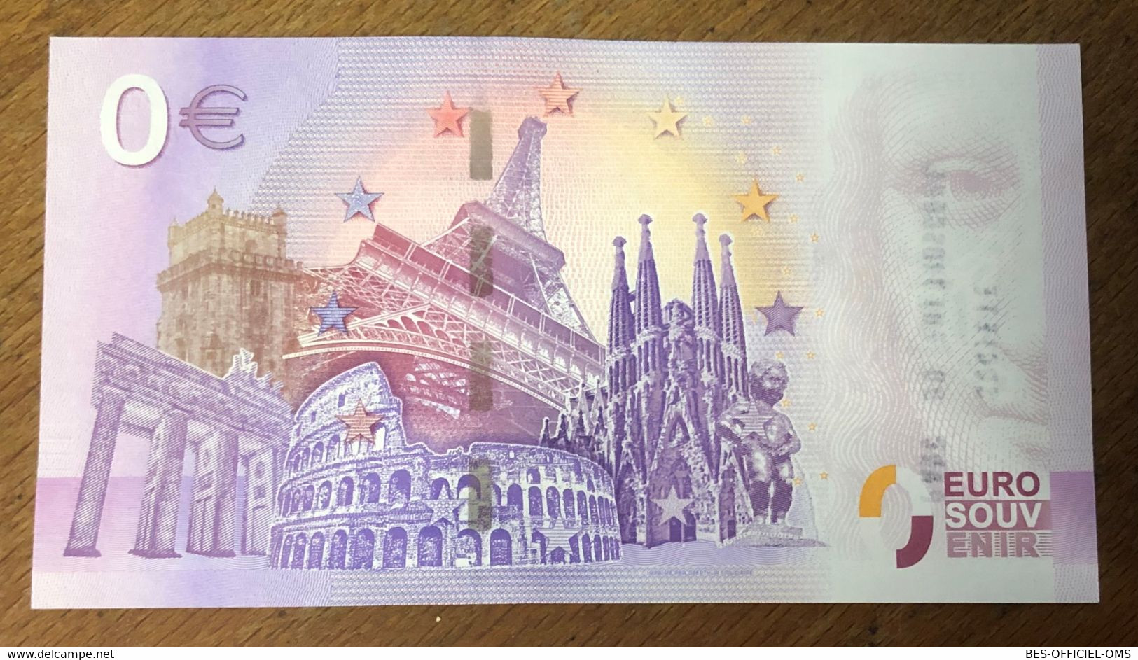 2017 BILLET 0 EURO SOUVENIR DPT 86 FUTUROSCOPE + TAMPON ZERO 0 EURO SCHEIN BANKNOTE PAPER MONEY BANK - Essais Privés / Non-officiels