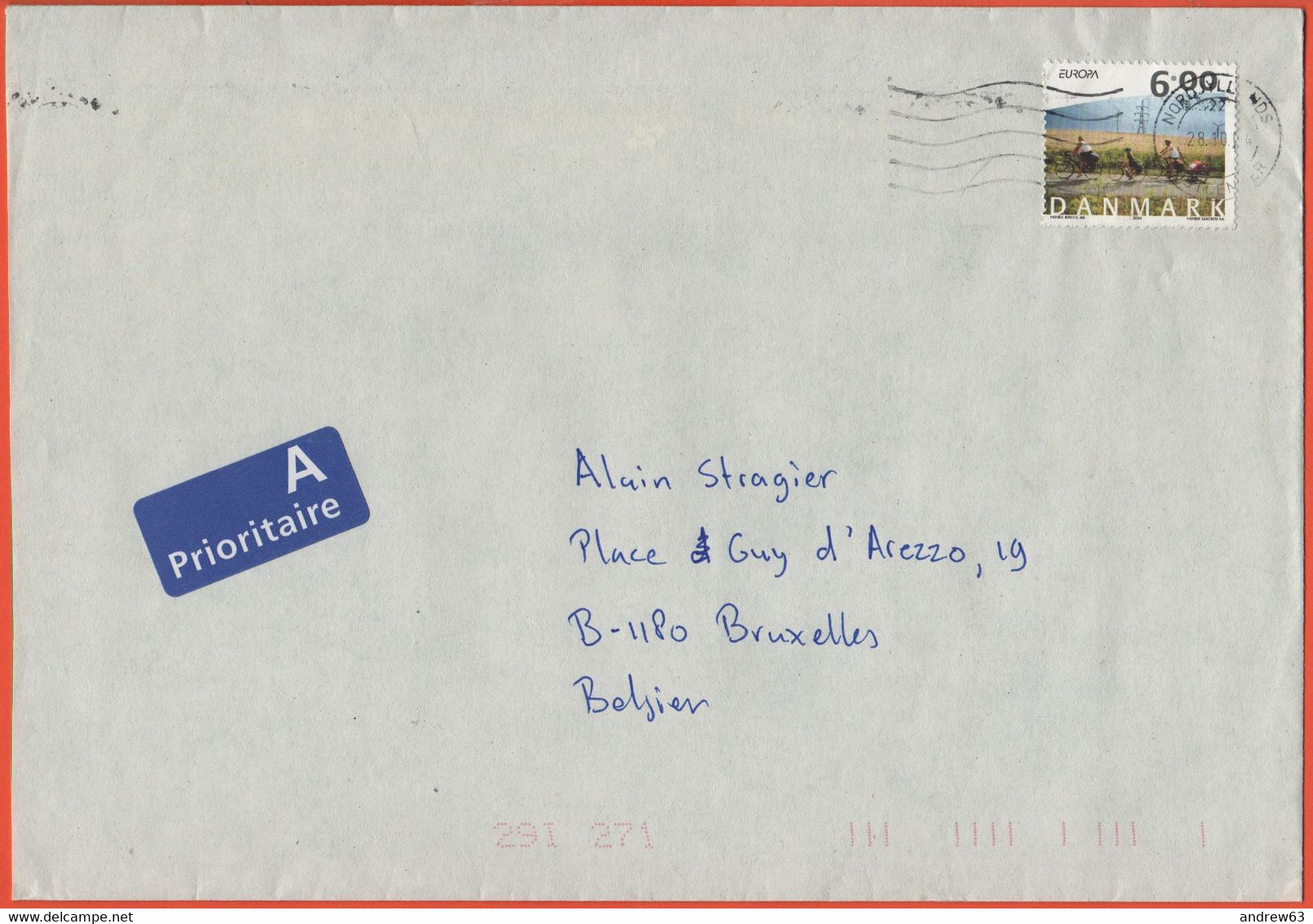 DANIMARCA - DANMARK - 2004 - 6,00 Europa Cept - Medium Envelope - Viaggiata Da Nordjyllands Per Brussels, Belgium - Briefe U. Dokumente