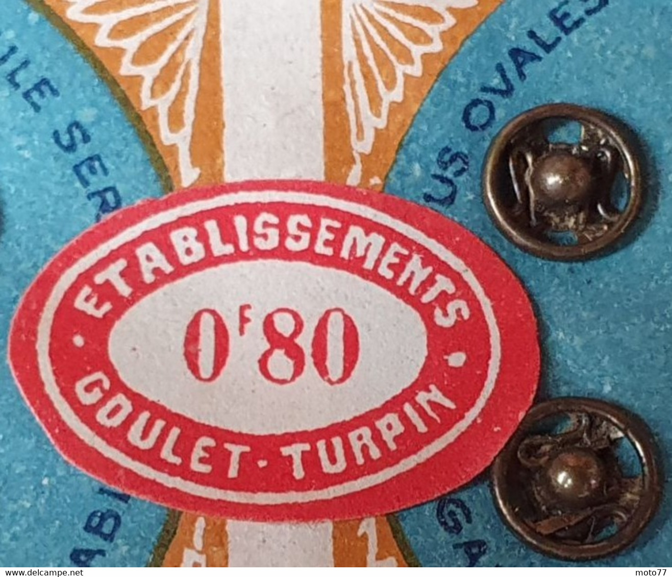 Lot 2 Planches BOUTON PRESSION Prophète - Coudre Couture Couturière Mercerie NEUF De STOCK - GOULET TURPIN - Vers 1960 - Dentelles Et Tissus