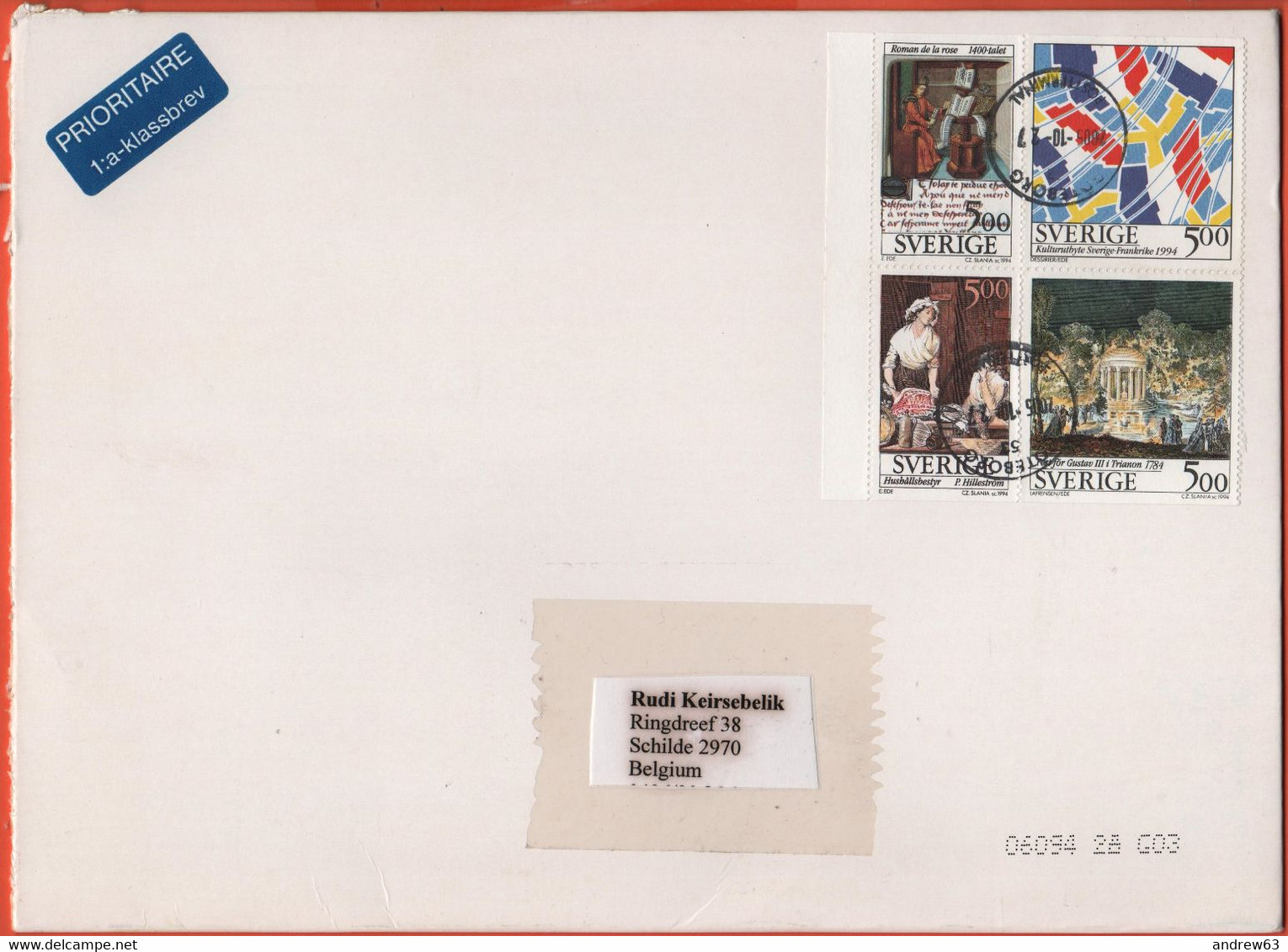 SVEZIA - SWEDEN - SVERIGE - 2005 - 4 X Cultural Exchange Sweden-France - Medium Envelope - Viaggiata Da Göteborg Per Sch - Lettres & Documents