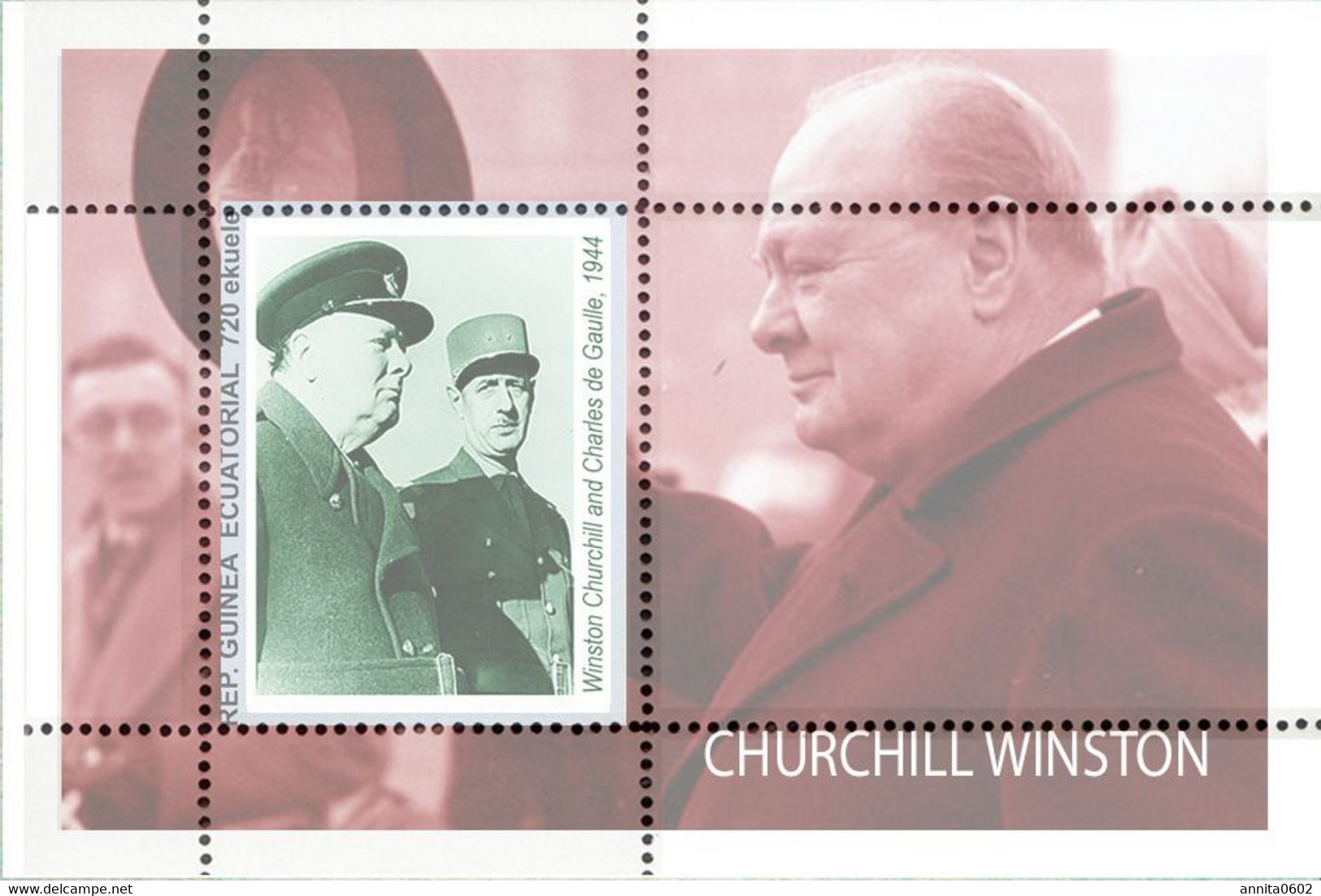 Famous PRESIDENTS SIR Winston CHURCHILL, De Goulle, King Jeorge, Stalin, Truman, Berühmte Präsidenten. NEW 20 Blocks! - Sir Winston Churchill