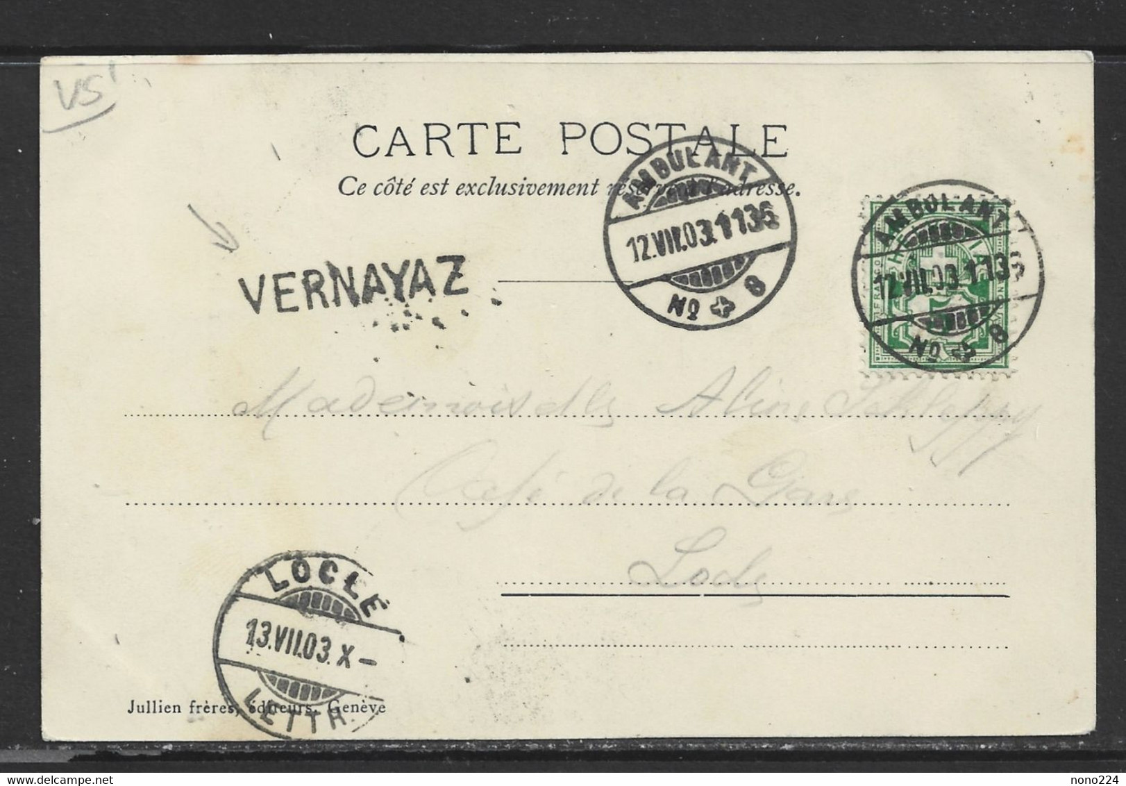 Carte P De 1903 ( Gorges Du Durnand ) - Altri & Non Classificati