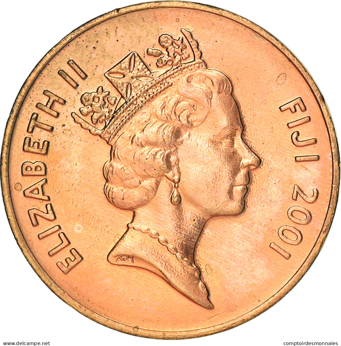 Monnaie, Fiji, Elizabeth II, 2 Cents, 2001, Royal Australian Mint, Canberra - Fidschi
